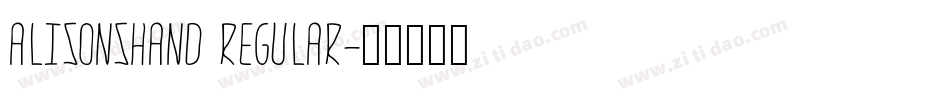 AlisonsHand Regular字体转换